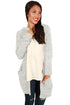 Sexy Heathered Gray Long Sleeve Hooded Long Cardigan